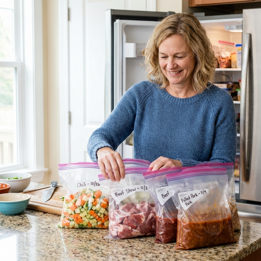 Prep Dump-and-Go Slow Cooker Freezer Meals for the Week